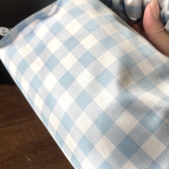 alexander wang blue and white check mini scrunchie bag - Picture 7 of 8